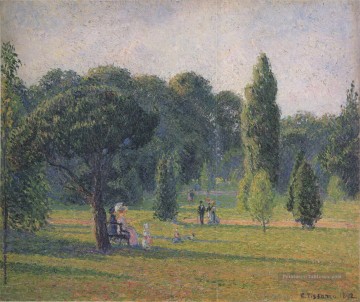  Jardin Tableaux - jardins au kew sunset 1892 Camille Pissarro